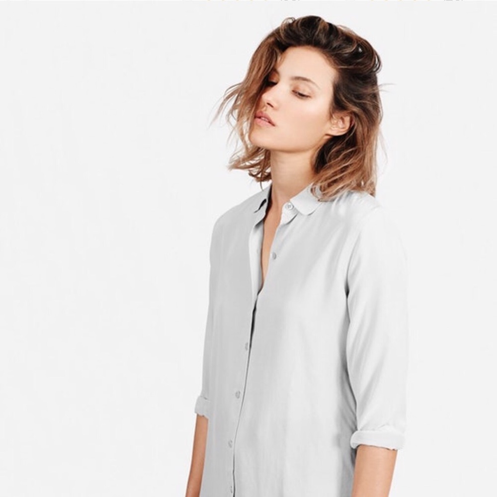 Everlane Silk Round Collar Blouse